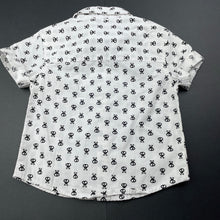 Load image into Gallery viewer, Boys George, lightweight cotton short sleeve shirt, skulls, EUC, size 0,