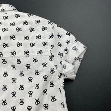 Load image into Gallery viewer, Boys George, lightweight cotton short sleeve shirt, skulls, EUC, size 0,