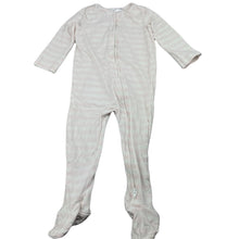 Load image into Gallery viewer, Girls Cotton On, pink stripe stretchy zip coverall / romper, GUC, size 1,