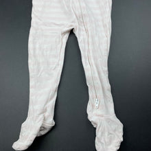 Load image into Gallery viewer, Girls Cotton On, pink stripe stretchy zip coverall / romper, GUC, size 1,