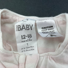 Load image into Gallery viewer, Girls Cotton On, pink stripe stretchy zip coverall / romper, GUC, size 1,