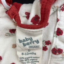 Load image into Gallery viewer, Girls Baby Berry, floral organic cotton ruffle romper, FUC, size 0,