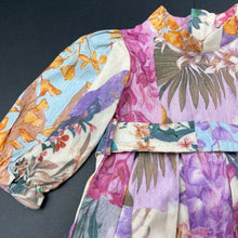Load image into Gallery viewer, Girls SHEIN, lightweight colourful floral long sleeve dress, EUC, size 00, L: 36cm