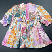 Load image into Gallery viewer, Girls SHEIN, lightweight colourful floral long sleeve dress, EUC, size 00, L: 36cm