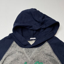 Load image into Gallery viewer, Boys navy & grey, hoodie sweater, labels removed, armpit to armpit: 27cm, armpit to cuff: 18cm, EUC, size 0,