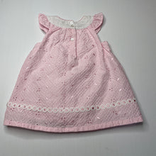 Load image into Gallery viewer, Girls Ollies Place, lined gingham cotton dress, light mark neck, FUC, size 00, L: 37cm