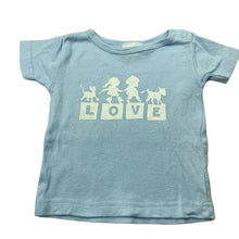 Load image into Gallery viewer, unisex Love Generation, blue cotton t-shirt / top, FUC, size 00,