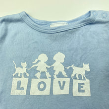 Load image into Gallery viewer, unisex Love Generation, blue cotton t-shirt / top, FUC, size 00,