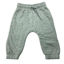 Load image into Gallery viewer, unisex Baby Berry, grey fleece lined track / sweat pants, elasticated, EUC, size 0,