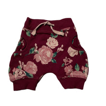 Load image into Gallery viewer, Girls Baby Berry, floral fleece lined pants, elasticated, GUC, size 0000,