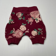 Load image into Gallery viewer, Girls Baby Berry, floral fleece lined pants, elasticated, GUC, size 0000,