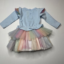 Load image into Gallery viewer, Girls Rock Your Baby, circus dress / romper, princess & unicorn, EUC, size 00, L: 35cm