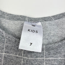 Load image into Gallery viewer, Girls Target, grey check long sleeve casual dress, GUC, size 7, L: 65cm