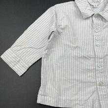 Load image into Gallery viewer, Boys Bebe by Minihaha, pink stripe cotton long sleeve shirt, FUC, size 0,