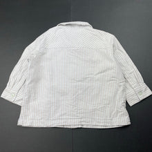 Load image into Gallery viewer, Boys Bebe by Minihaha, pink stripe cotton long sleeve shirt, FUC, size 0,