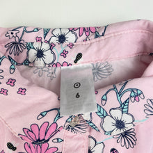 Load image into Gallery viewer, Girls Target, floral viscose shirt dress, light marks, FUC, size 6, L: 60cm