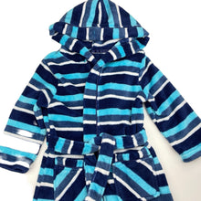Load image into Gallery viewer, Boys Lily & Dan, soft fleece dressing gown / bath robe, L: 64cm, GUC, size 4,