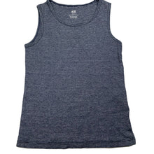 Load image into Gallery viewer, unisex H&M, navy stripe organic cotton singlet / tank top, GUC, size 7-8,