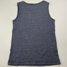 Load image into Gallery viewer, unisex H&M, navy stripe organic cotton singlet / tank top, GUC, size 7-8,