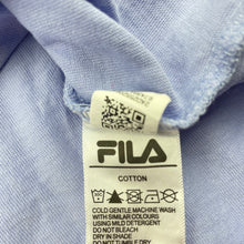 Load image into Gallery viewer, Girls FILA, embroidered cotton t-shirt / top, no size, L: 39cm, armpit to armpit: 37cm, FUC, size 7-8,
