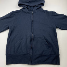 Load image into Gallery viewer, unisex School Solutions, navy fleece lined zip hoodie sweater, GUC, size 6,