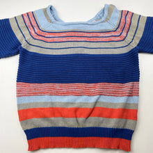 Load image into Gallery viewer, Girls Piccolina, knitted metallic stripe sweater / jumper, FUC, size 6,