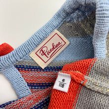 Load image into Gallery viewer, Girls Piccolina, knitted metallic stripe sweater / jumper, FUC, size 6,