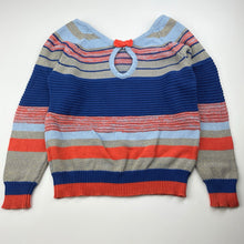Load image into Gallery viewer, Girls Piccolina, knitted metallic stripe sweater / jumper, FUC, size 6,