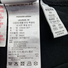 Load image into Gallery viewer, Girls Adidas, stretchy leggings, elasticated, wash fade, Inside leg: 28cm, FUC, size 1,