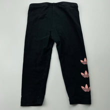 Load image into Gallery viewer, Girls Adidas, stretchy leggings, elasticated, wash fade, Inside leg: 28cm, FUC, size 1,