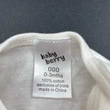 Load image into Gallery viewer, Girls Baby Berry, cotton singletsuit / romper, FUC, size 000,