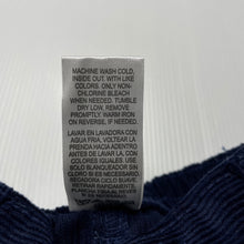Load image into Gallery viewer, Boys navy, corduory cotton pants, elasticated, Inside leg: 23.5cm, EUC, size 12 months,