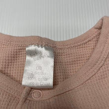 Load image into Gallery viewer, Girls Baby Berry, pink waffle cotton romper, FUC, size 00,