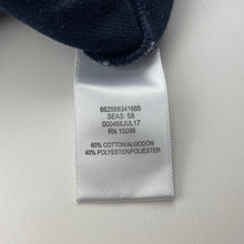 Load image into Gallery viewer, Girls TOUGHSKINS, navy & white spot open-shoulder dress, GUC, size 5-6, L: 55cm