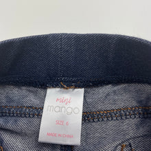 Load image into Gallery viewer, Girls Mango, stretchy denim leggings, elasticated, Inside leg: 53cm, EUC, size 6,