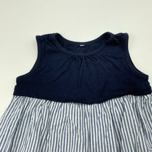 Load image into Gallery viewer, Girls cotton, casual dress, no labels, armpit to armpit: 26.5cm, FUC, size 0-1, L: 38cm