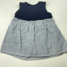 Load image into Gallery viewer, Girls cotton, casual dress, no labels, armpit to armpit: 26.5cm, FUC, size 0-1, L: 38cm