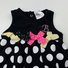 Load image into Gallery viewer, Girls Baby Baby, stretchy black & white bubble top, L: 30cm, EUC, size 0,