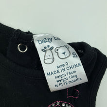Load image into Gallery viewer, Girls Baby Baby, stretchy black & white bubble top, L: 30cm, EUC, size 0,
