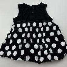 Load image into Gallery viewer, Girls Baby Baby, stretchy black & white bubble top, L: 30cm, EUC, size 0,