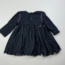Load image into Gallery viewer, Girls Baby Biz, lightweight stretchy long sleeve dress, GUC, size 00, L: 31cm