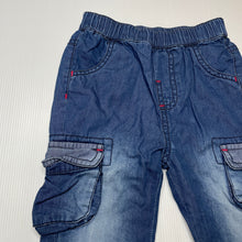 Load image into Gallery viewer, Boys St Bernard, lined cotton pants, elasticated, Inside leg: 22.5cm, GUC, size 0,