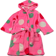 Load image into Gallery viewer, Girls Cotton On, fleece hooded dressing gown / bath robe, L 49cm, GUC, size 1-2,