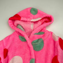 Load image into Gallery viewer, Girls Cotton On, fleece hooded dressing gown / bath robe, L 49cm, GUC, size 1-2,