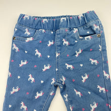 Load image into Gallery viewer, Girls 1964 Denim Co, stretch denim leggings / jeggings, elasticated, Inside leg: 27.5cm, GUC, size 2,