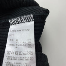 Load image into Gallery viewer, Girls GLOBAL WORK, black ribbed stretchy top, no size, armpit to armpit: 28cm, EUC, size 6-7,