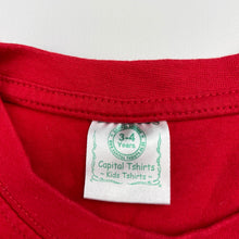 Load image into Gallery viewer, unisex Capital T-shirts, red cotton t-shirt / top, London, EUC, size 3-4,