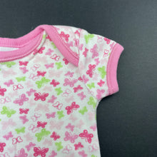 Load image into Gallery viewer, Girls Baby Club, cotton bodysuit / romper, butterflies, FUC, size 0000,
