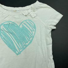 Load image into Gallery viewer, Girls United Colors of Benetton, organic cotton t-shirt / top, no size, armpit to armpit: 30.5cm, FUC, size 5-6,