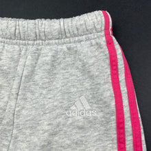 Load image into Gallery viewer, Girls Adidas, fleece lined track pants, elasticated, small marks, FUC, size 0,